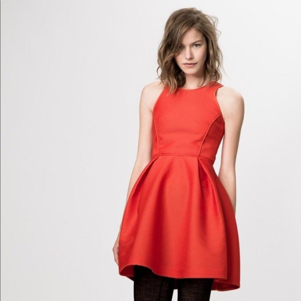 Maje 'Grease' Red Ribbed Mini Dress